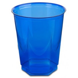 plastic-ps-beker-transparant-zeshoekige-blauw-250ml-bozikova